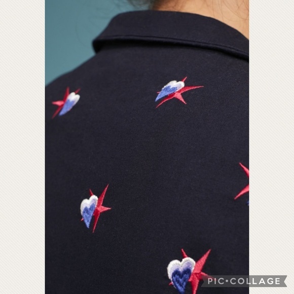 :Price Firm: Anthropologie Child of the Universe Mezze Embroidered Blazer - Picture 3 of 10